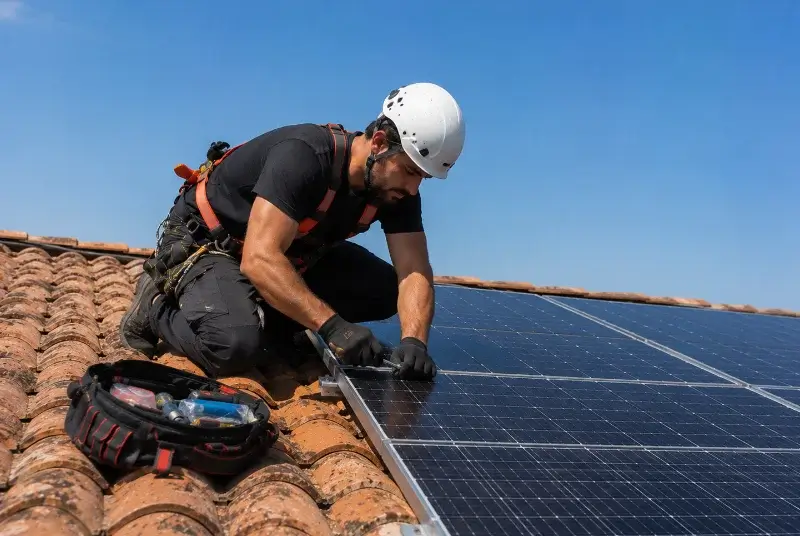 Maintenance et monitoring de panneaux solaires à Sainte-Colome